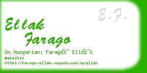 ellak farago business card